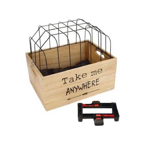 Beeztees Holz-Fahrradkorb Journey + Schutzgitter 4 Beeztees Holz-Fahrradkorb Journey + Schutzgitter – Bild 2