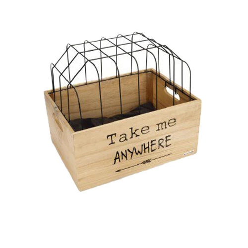 Beeztees Holz-Fahrradkorb Journey + Schutzgitter 3 Beeztees Holz-Fahrradkorb Journey + Schutzgitter