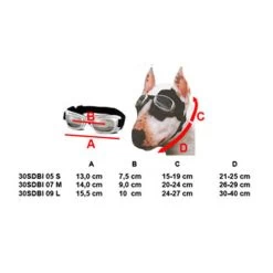 Dogoptics Hundesonnenbrille Biker - Silver Frame & Mirror Lens -Hundebedarfsgeschäft dogoptics hondenzonnebril biker silver frame mirror lens 134365 0500 none